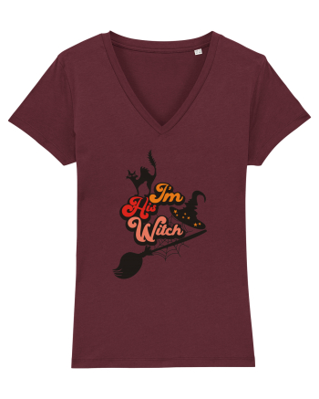 I'm His Witch Halloween Burgundy