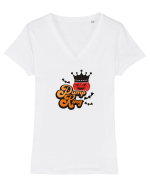 Pump King Halloween Tricou mânecă scurtă guler V Damă Evoker