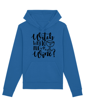 Witch way to the wine Halloween Royal Blue