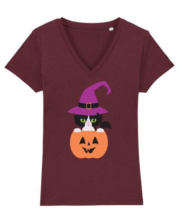 Pisica Neagra Halloween 1 Burgundy