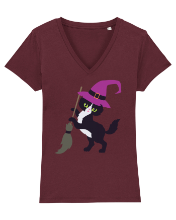 Pisica Neagra Halloween 4 Burgundy