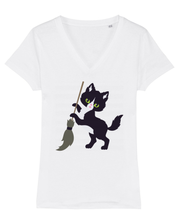 Pisica Neagra Halloween 6 White