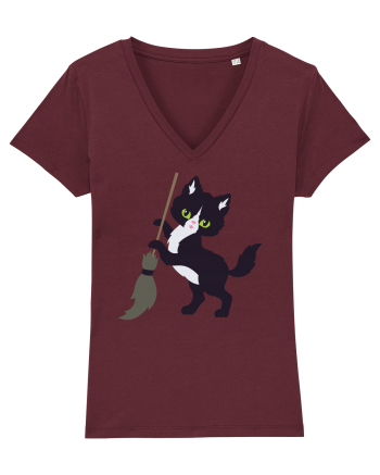 Pisica Neagra Halloween 6 Burgundy
