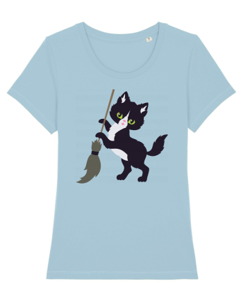 Pisica Neagra Halloween 6 Sky Blue