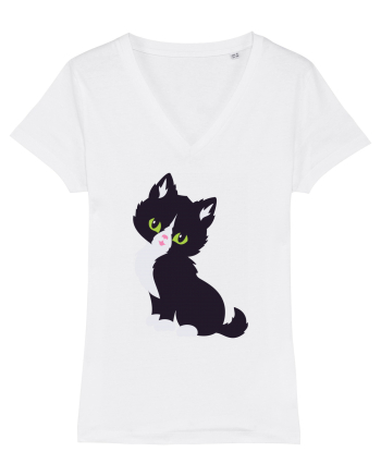 Pisica Neagra Halloween 7 White