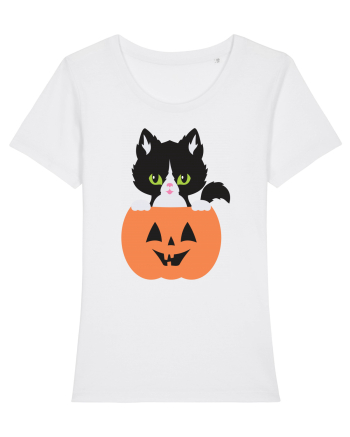 Pisica Neagra Halloween 8 White