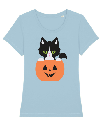 Pisica Neagra Halloween 8 Sky Blue