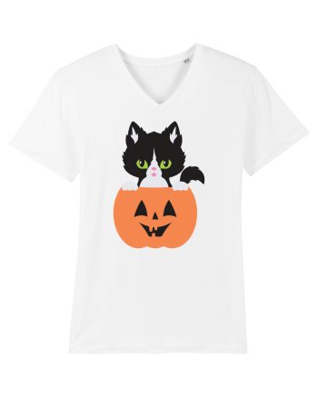 Pisica Neagra Halloween 8 White