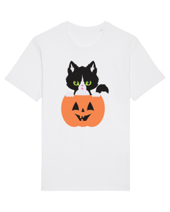 Pisica Neagra Halloween 8 White