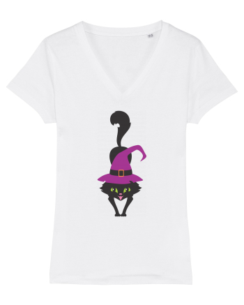 Pisica Neagra Halloween 9 White