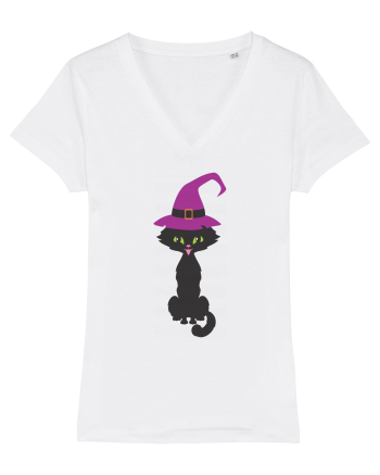 Pisica Neagra Halloween 10 White