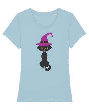 Pisica Neagra Halloween 10 Sky Blue