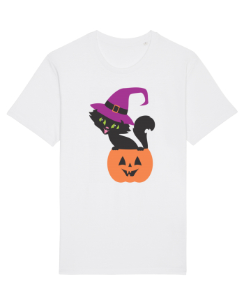 Pisica Neagra Halloween 12 White