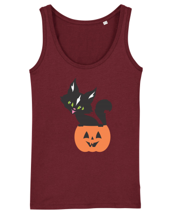 Pisica Neagra Halloween 13 Burgundy