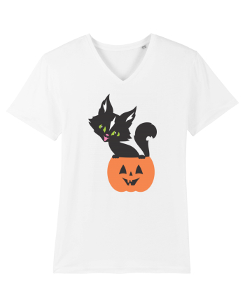 Pisica Neagra Halloween 13 White