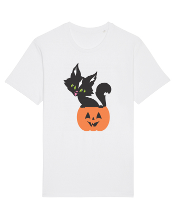 Pisica Neagra Halloween 13 White