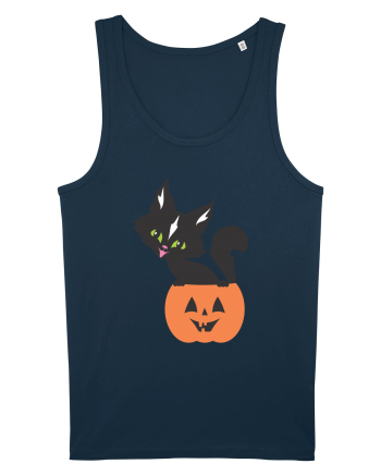 Pisica Neagra Halloween 13 Navy