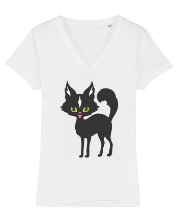 Pisica Neagra Halloween 14 White