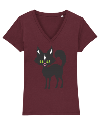 Pisica Neagra Halloween 14 Burgundy