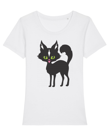 Pisica Neagra Halloween 14 White