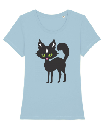 Pisica Neagra Halloween 14 Sky Blue
