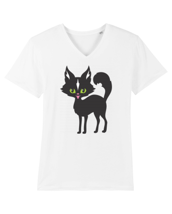 Pisica Neagra Halloween 14 White