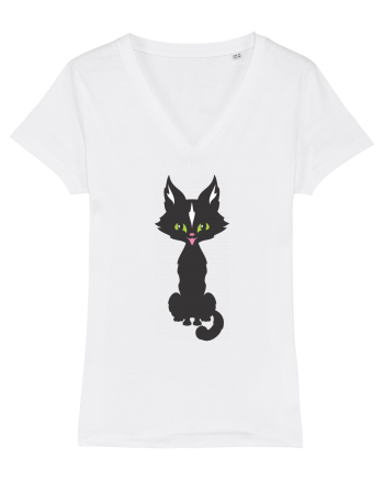 Pisica Neagra Halloween 15 White