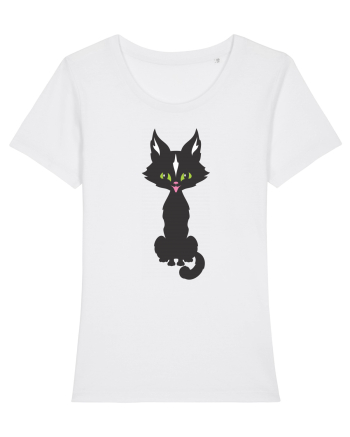 Pisica Neagra Halloween 15 White