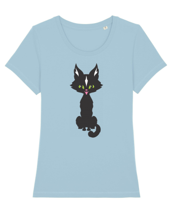 Pisica Neagra Halloween 15 Sky Blue