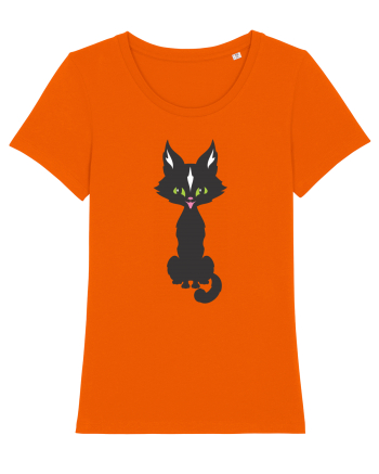 Pisica Neagra Halloween 15 Bright Orange