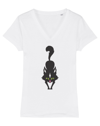 Pisica Neagra Halloween 16 White
