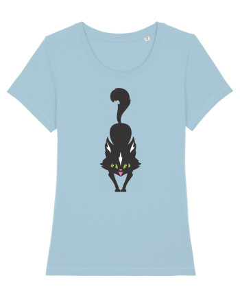 Pisica Neagra Halloween 16 Sky Blue