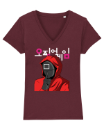 Guardian Square Shhhh Tricou mânecă scurtă guler V Damă Evoker