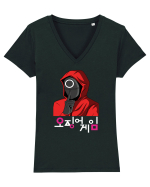 Guardian Circle Shhhh Tricou mânecă scurtă guler V Damă Evoker