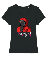 Guardian Circle Shhhh Tricou mânecă scurtă guler larg fitted Damă Expresser