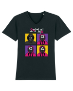 Front Man Squid Game Guardians Tricou mânecă scurtă guler V Bărbat Presenter