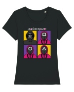 Front Man Squid Game Guardians Tricou mânecă scurtă guler larg fitted Damă Expresser