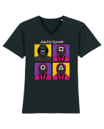 Front Man Squid Game Guardians Tricou mânecă scurtă guler V Bărbat Presenter