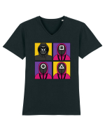 Front Man Squid Game Guardians Tricou mânecă scurtă guler V Bărbat Presenter