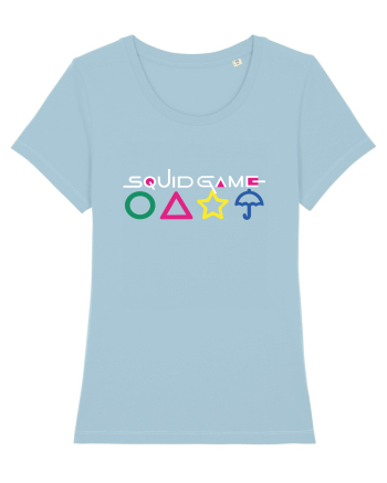 Circle Triangle Star and Umbrella Squid Game Sky Blue