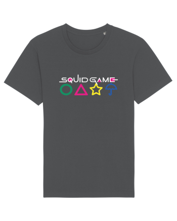 Circle Triangle Star and Umbrella Squid Game Anthracite