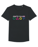 Circle Triangle Star and Umbrella Squid Game Tricou mânecă scurtă guler larg Bărbat Skater