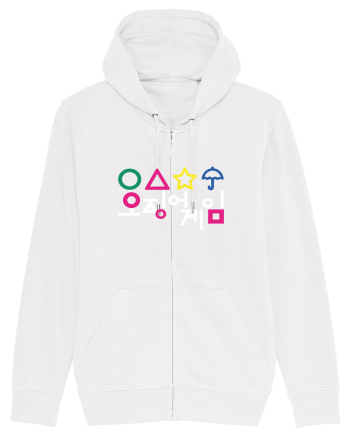 Circle Triangle Star and Umbrella Squid Game Corean White