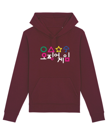Circle Triangle Star and Umbrella Squid Game Corean Burgundy