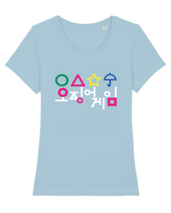 Circle Triangle Star and Umbrella Squid Game Corean Sky Blue