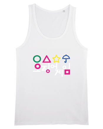 Circle Triangle Star and Umbrella Squid Game Corean White