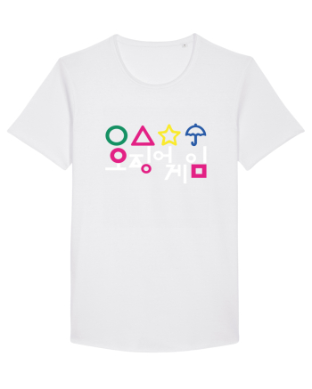 Circle Triangle Star and Umbrella Squid Game Corean White