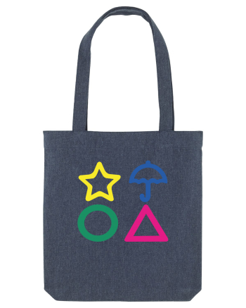 Circle Triangle Star and Umbrella Squid Game Midnight Blue