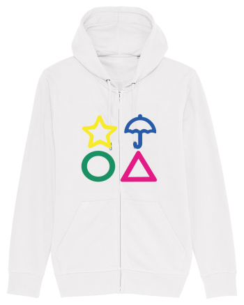 Circle Triangle Star and Umbrella Squid Game White