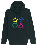 Circle Triangle Star and Umbrella Squid Game Hanorac cu fermoar Unisex Connector